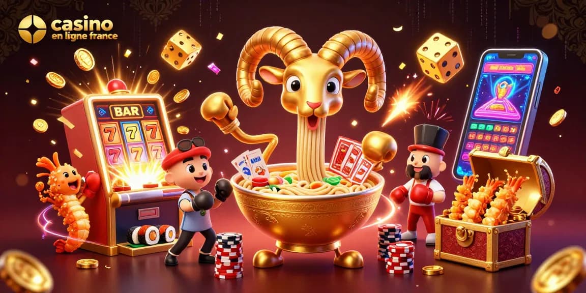 Découvrez le monde du casino en ligne France avec une illustration dynamique et colorée !