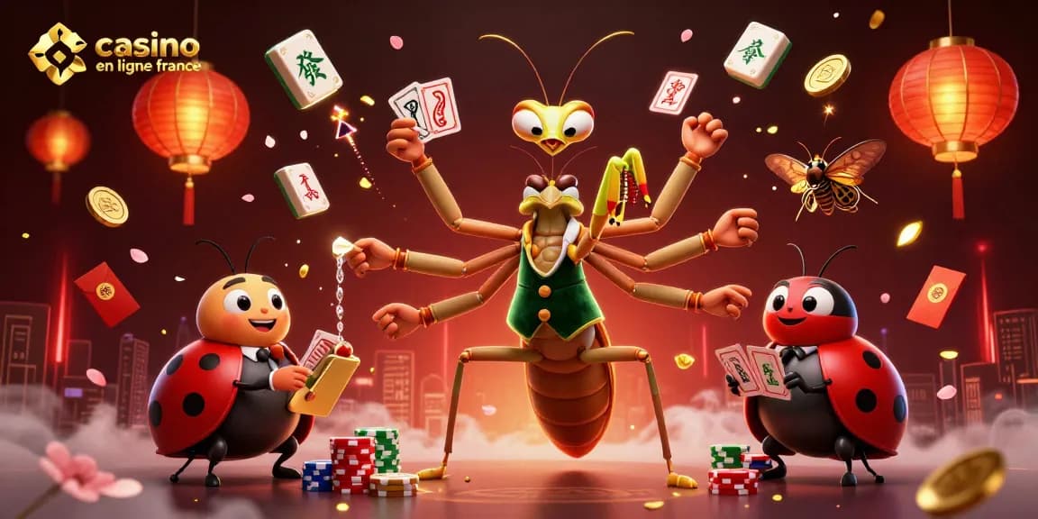Plongez dans l'univers du casino en ligne France avec des personnages colorés et des éléments dynamiques, pour des jeux passionnants.