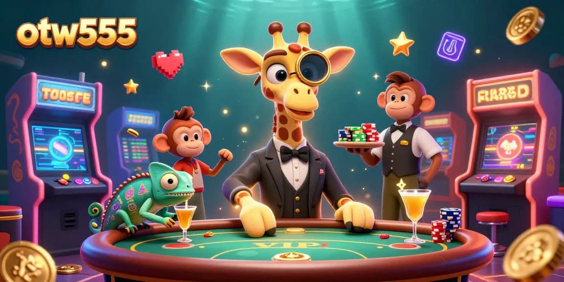 Experience thrilling gaming adventures with otw555's high-roller giraffe and dynamic casino elements.