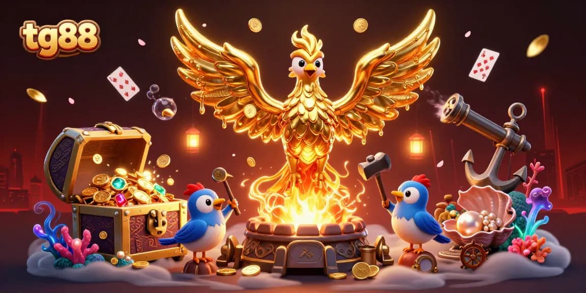 Experience the thrilling gaming world of tg88 with golden phoenixes and treasure-filled adventures.