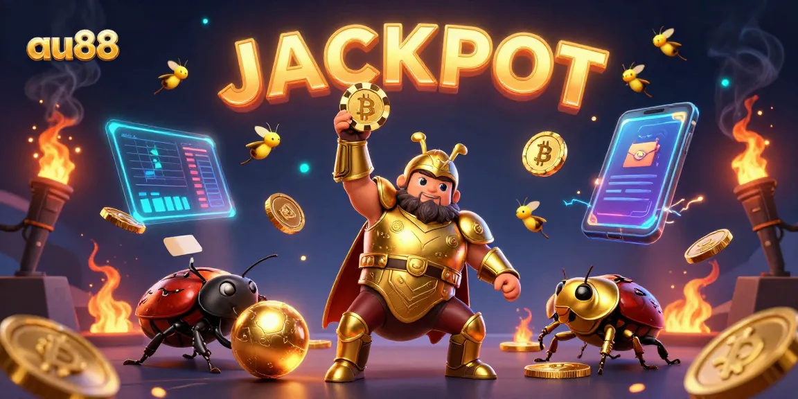 Join the jackpot excitement at au88 with vibrant 3D casino-themed illustration showcasing vibrant elements.