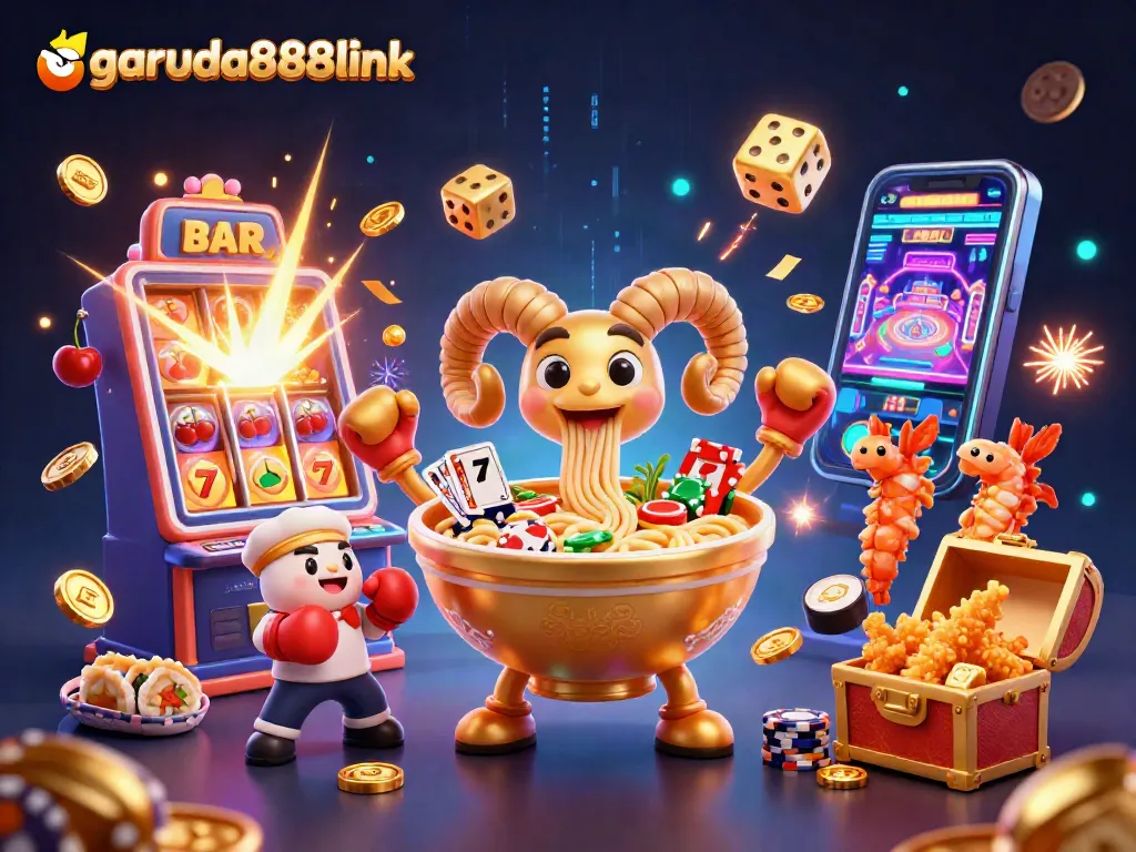 Experience excitement with garuda888link where giant ramen deals cards and golden jackpot coins explode!