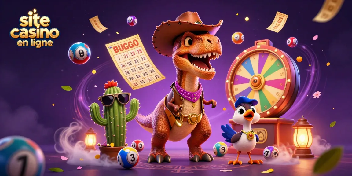 Profitez d'une expérience immersive sur un site casino en ligne avec des personnages amusants et des éléments de jeu colorés.
