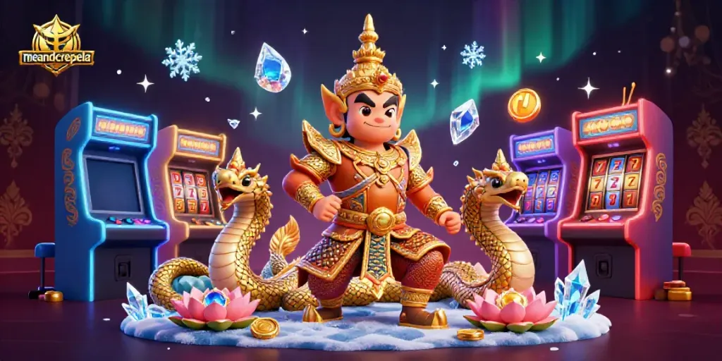 Menangkan jackpot di Meandcrepela dengan slot menarik dan elemen kasino yang cerah.