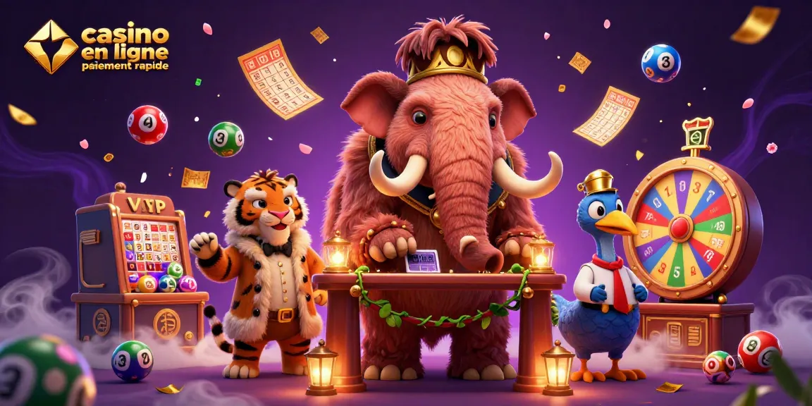 jouez dans un casino en ligne paiement rapide avec des personnages animés et des éléments de jeu colorés