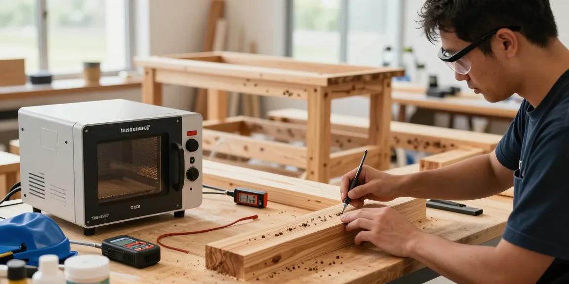 Shashel technology in action eliminating wood-boring insects in a workshop