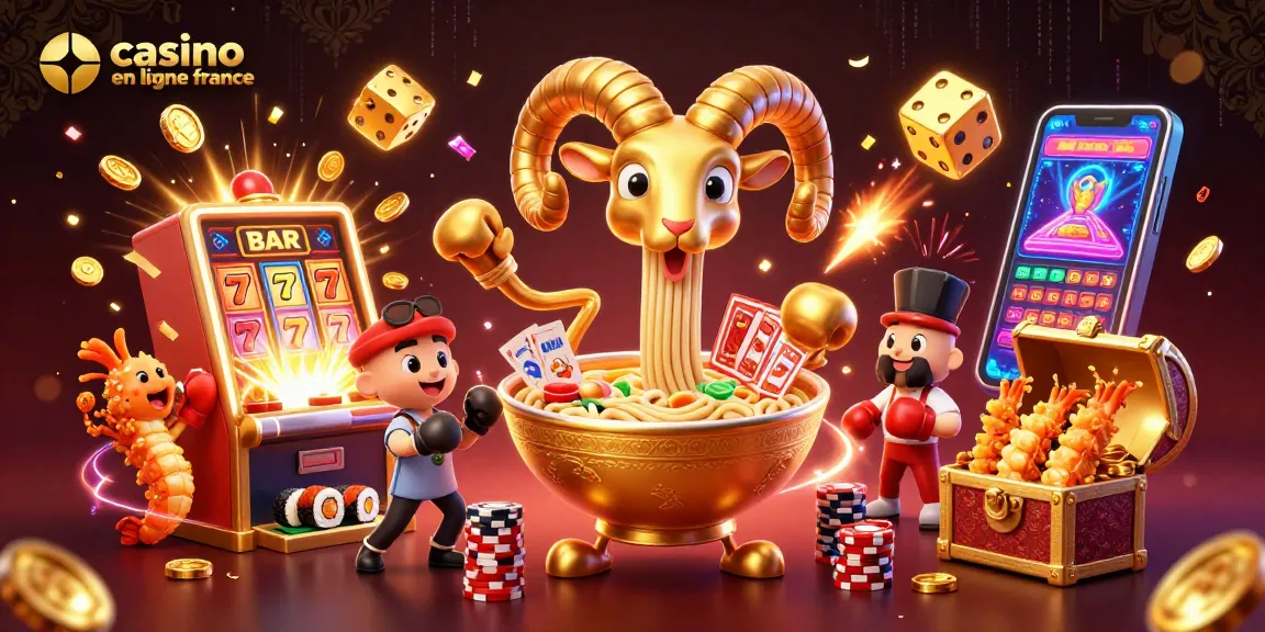 Découvrez le monde du casino en ligne France avec une illustration dynamique et colorée !