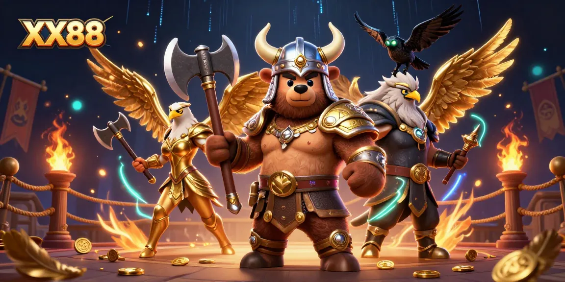 Experience the thrill of XX88's cockfighting arena with vibrant energy and dynamic characters.