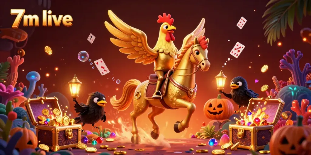 Engage with the 7m live experience through a vibrant 3D carnival of gaming adventures.