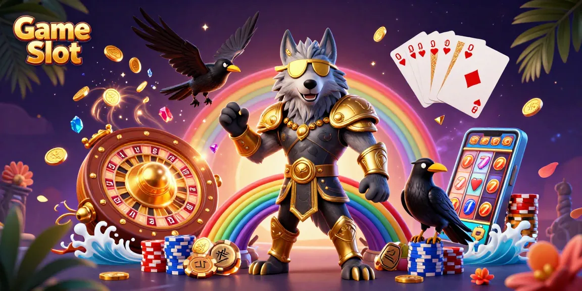 Experience thrilling Game Slot adventures with Odin and his ravens amid cascading coins and casino chips.