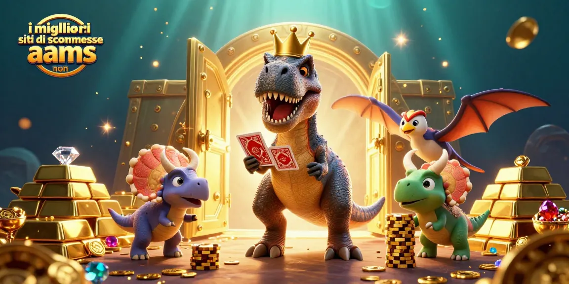 I migliori siti di scommesse non AAMS offrono avventure emozionanti con un T-Rex che gioca a carte.