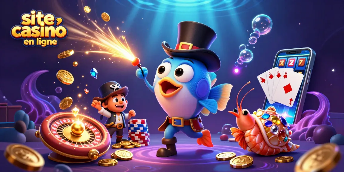 Découvrez l'excitation du site casino en ligne avec des personnages sous-marins et des éléments de jeu luxueux.
