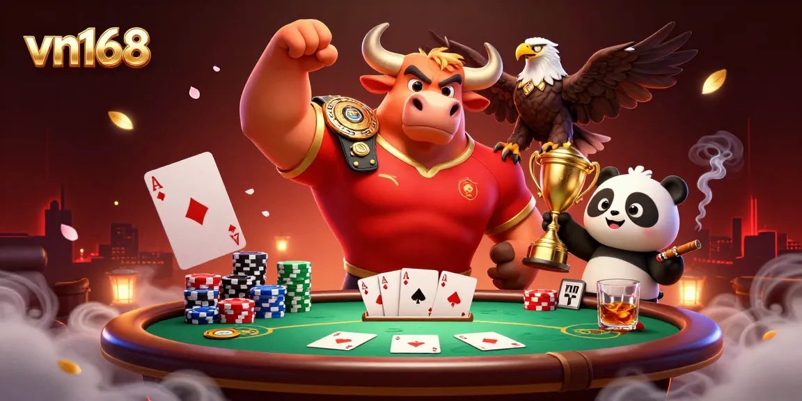 Players enjoy the excitement of vn168 with vibrant casino elements and lively characters in action.
