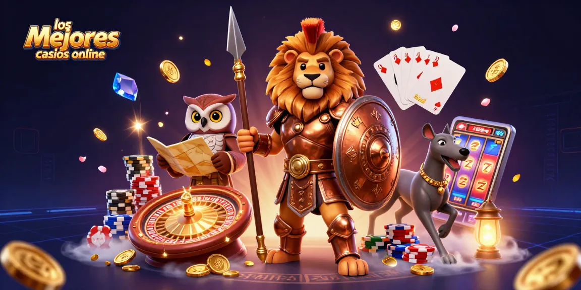 Los mejores casinos online en un mundo de juego con leones y ruletas llenas de emoción.