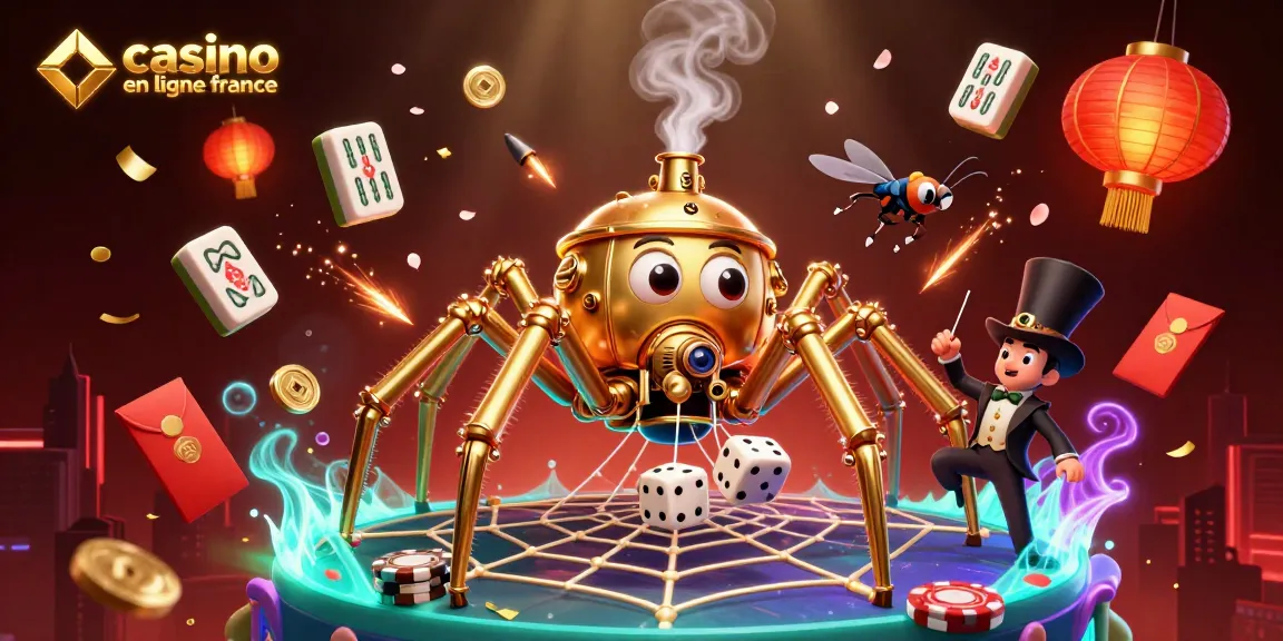 Jouez dans un casino en ligne France avec cette illustration riche et colorée, représentant l'ambiance des jeux.