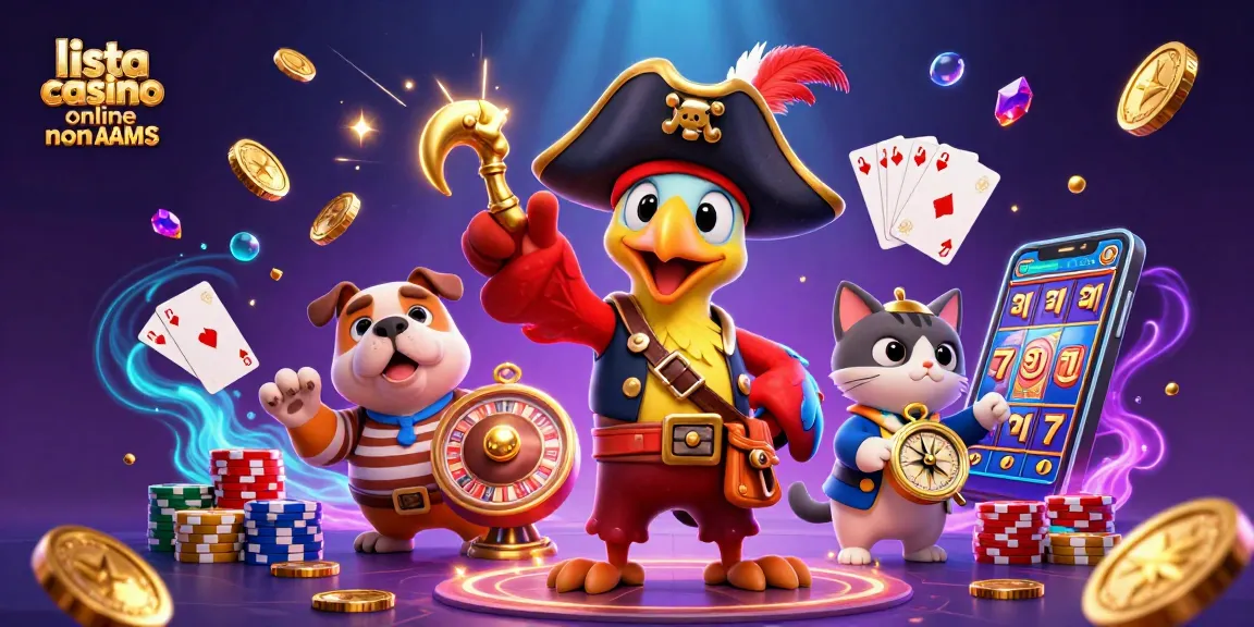 Gioca e vinci con la lista casino online non AAMS, circondato da elementi di gioco intriganti.