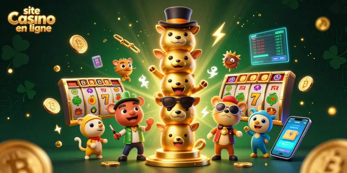 Découvrez le site casino en ligne avec un totem et des éléments de jeu dynamique.