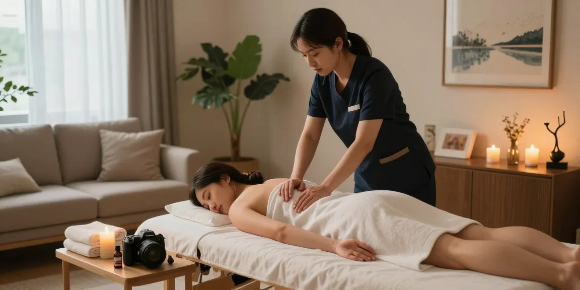 Experience premium 역삼동출장안마 in a calming home massage setting.