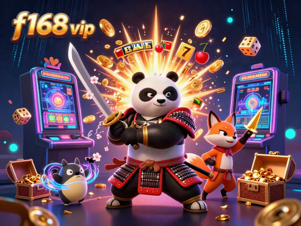 Engage in thrilling gameplay with the f168 vip experience surrounded by vibrant characters and casino elements.