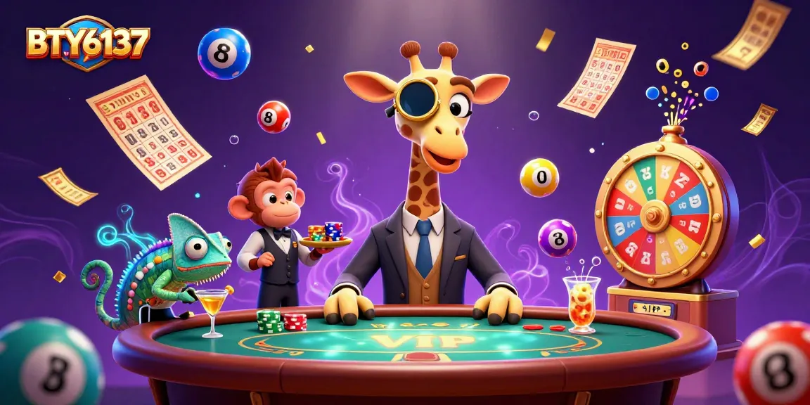 Experience BTY6137’s vibrant casino adventures with a high-roller giraffe and playful companions!