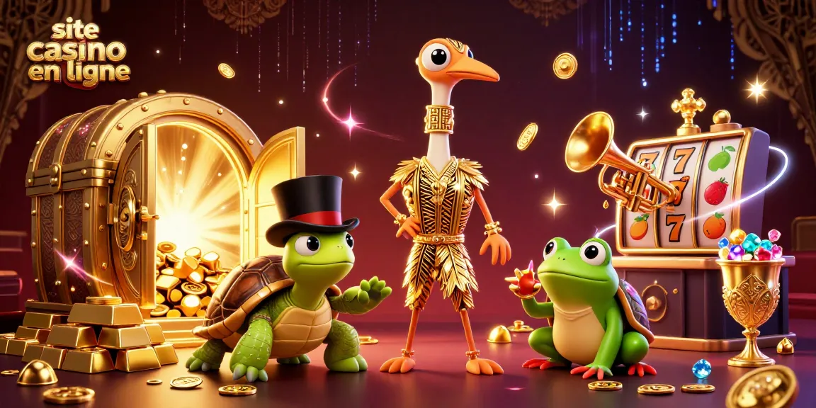 Plongez dans une scène casino en ligne vibrant avec site casino en ligne, des personnages uniques et des éléments dynamiques.