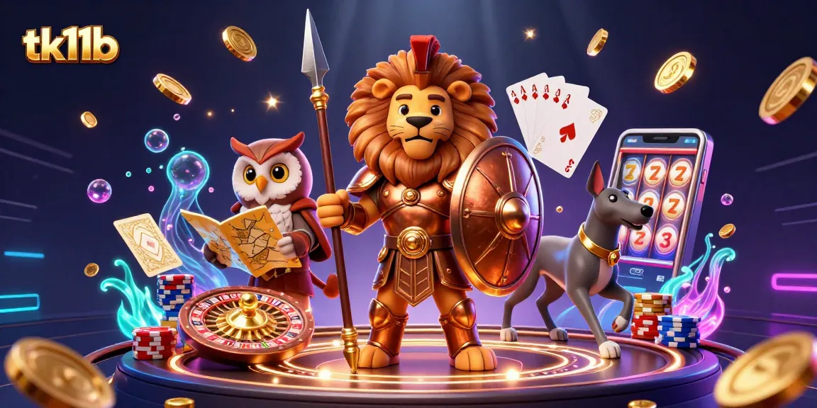 Engage in thrilling gameplay at tk11b with a vibrant casino scene full of excitement and winning potential.