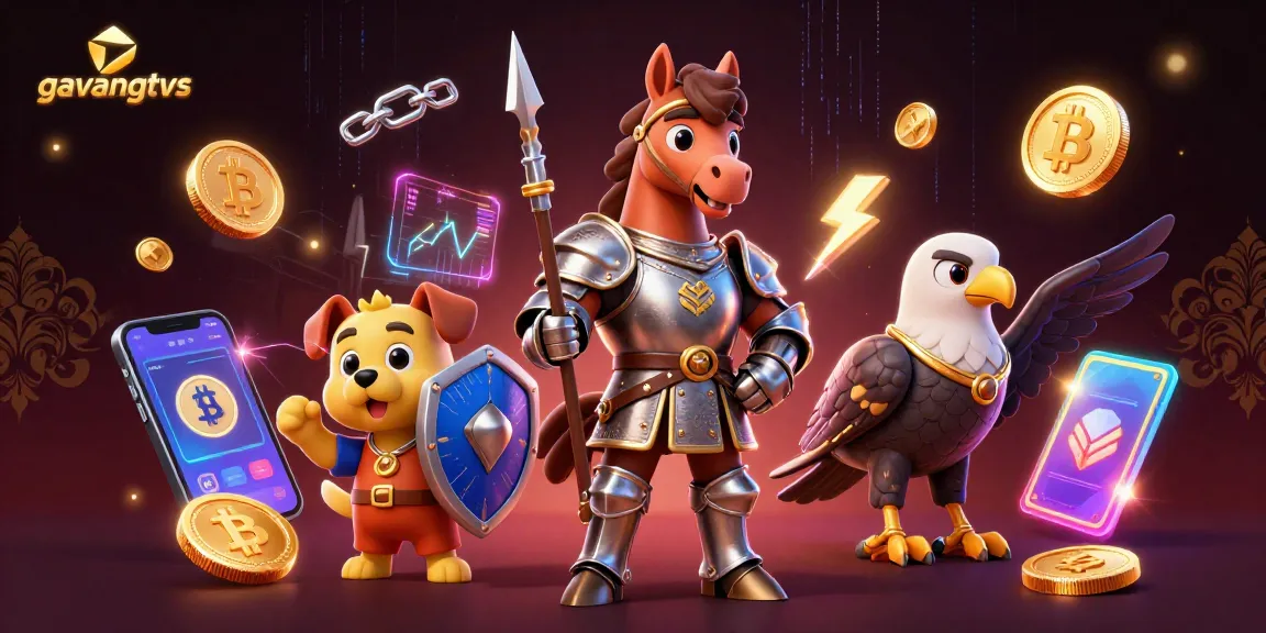 Experience exciting gaming with gavangtvs, featuring lively characters and dynamic crypto elements.