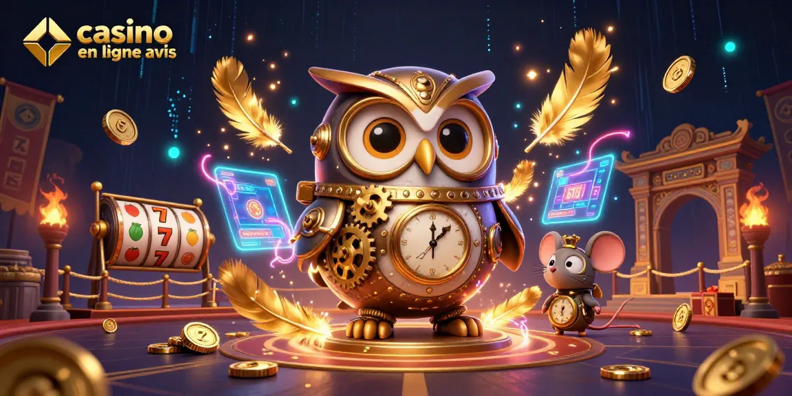 Profitez de casinos en ligne avis avec un hibou voyageur et des éléments ludiques captivants.