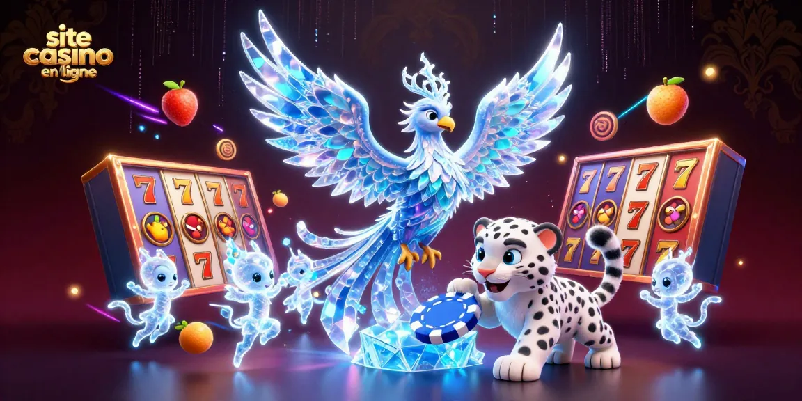 Plongez dans le monde du jeu avec ce site casino en ligne, où un phoenix de glace et un léopard des neiges créent une ambiance unique.