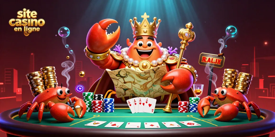 Découvrez un site casino en ligne animé par un crabe empereur, symbolisant la richesse du jeu.