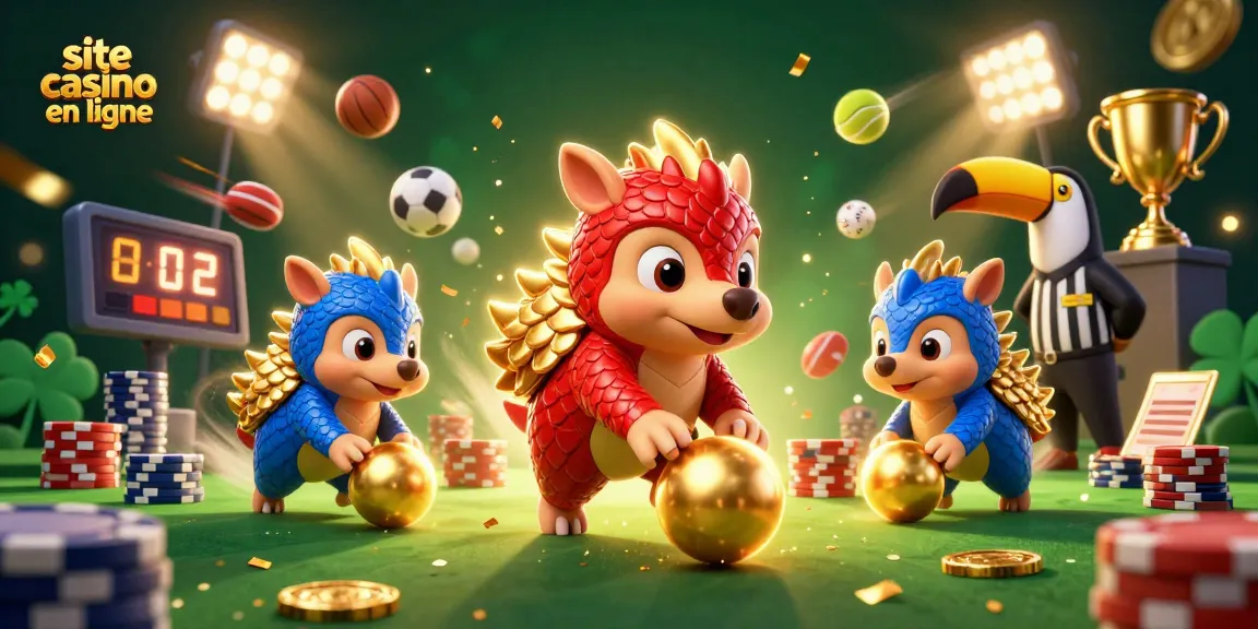 Les pangolins rivaux s'affrontent dans le site casino en ligne, lançant des jetons et des récompenses.