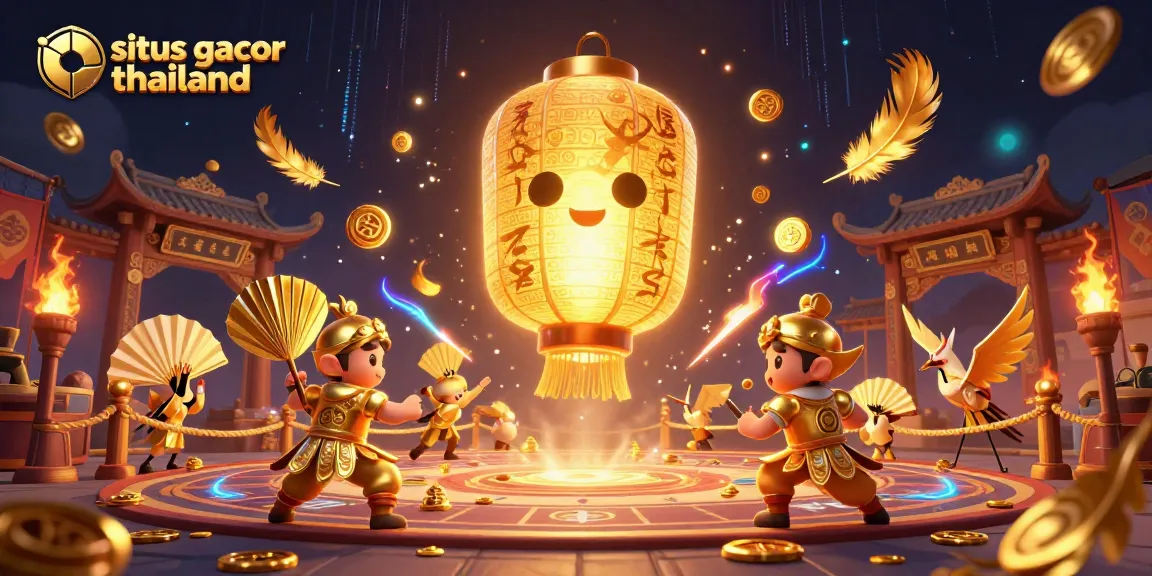 Experience the thrilling atmosphere of situs gacor thailand with dynamic gaming elements, vibrant characters, and glowing symbols.