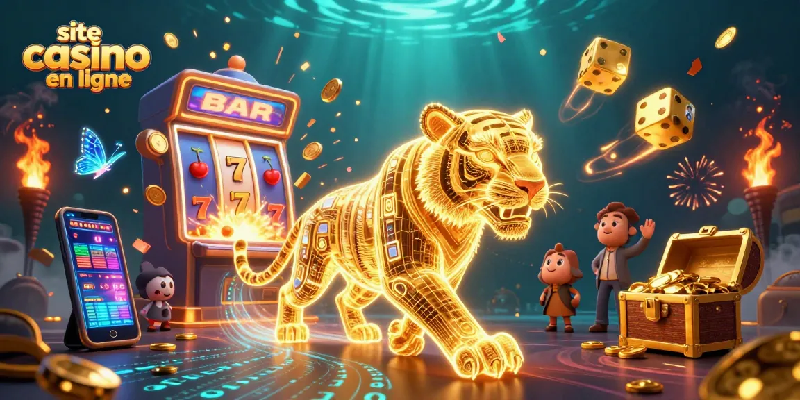 Gagnez sur le site casino en ligne avec un tigre doré et une machine à sous explosive.