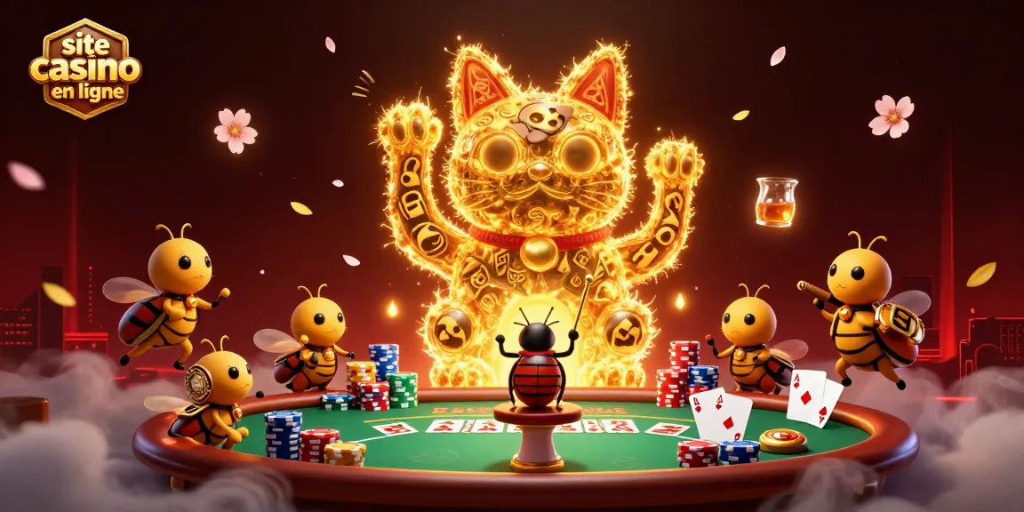 Venez découvrir le site casino en ligne avec ce chat porte-bonheur en feu follet spectaculaire.