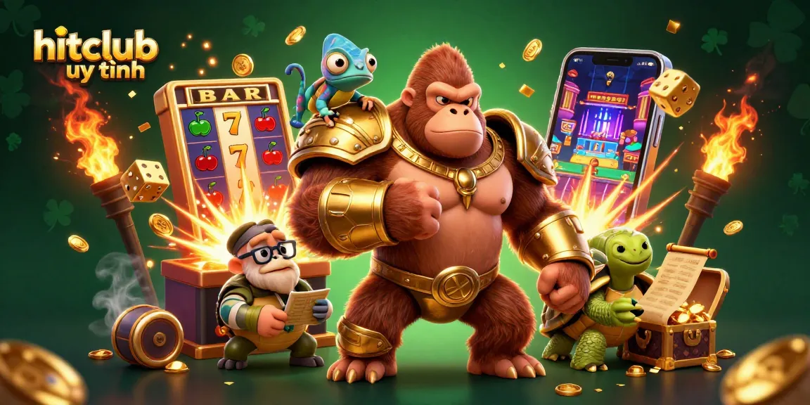 Experience the excitement at hitclub uy tín with our dynamic online gaming illustration showcasing thrilling jackpot action.