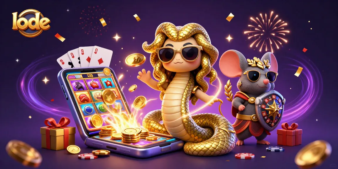 Engage with lode's fun-filled virtual slots featuring Medusa and friends in an exciting gaming scene.