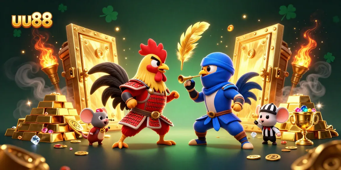 Experience thrilling moments at uu88 with fierce roosters and dazzling casino treasures in a dynamic showdown.