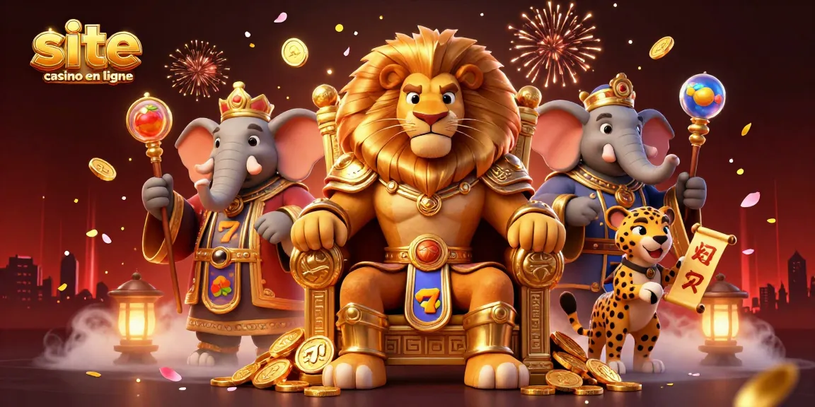 Jouer sur un site casino en ligne avec un roi lion, un éléphant sage et un guépard messager.